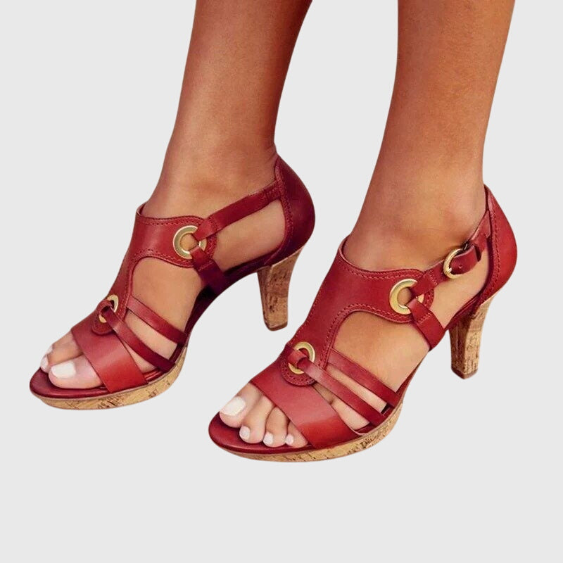 Sandalias de plataforma con hebilla