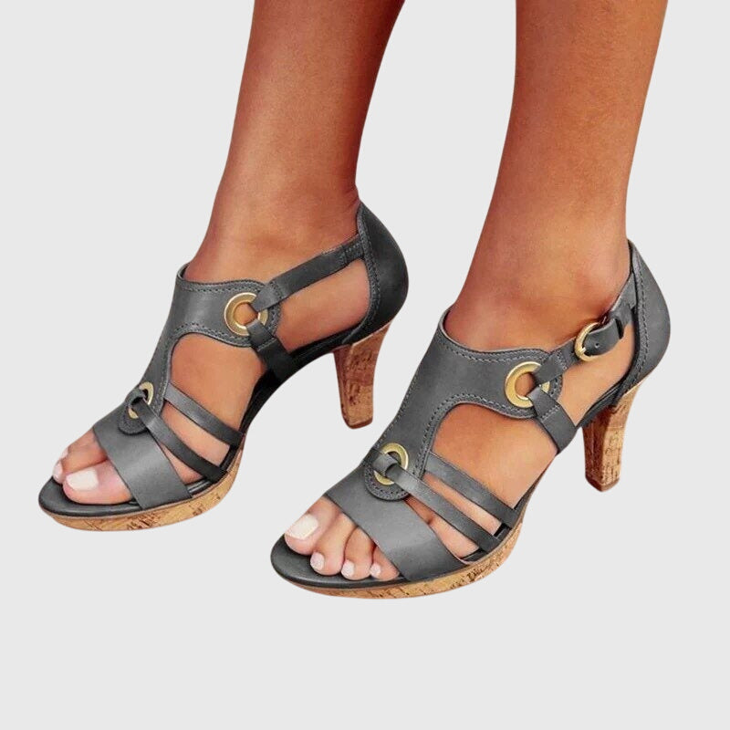 Sandalias de plataforma con hebilla