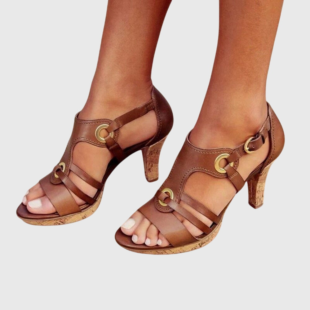 Sandalias de plataforma con hebilla