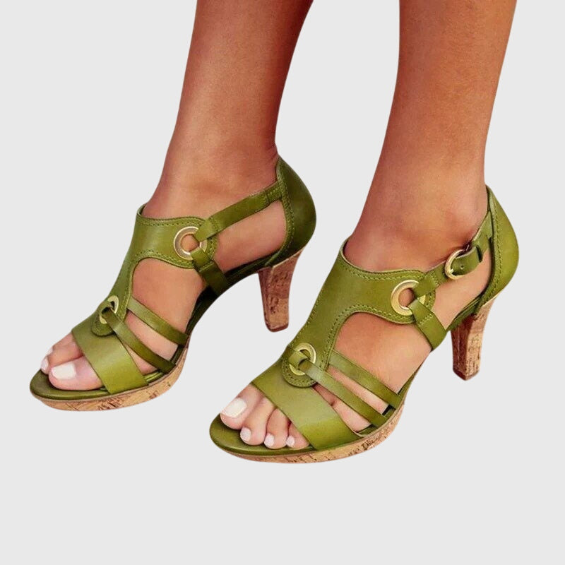 Sandalias de plataforma con hebilla