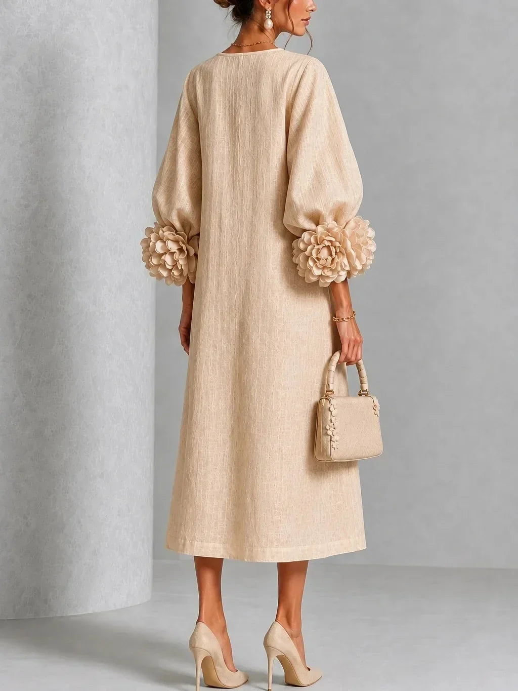 Vestido midi con botones Julia
