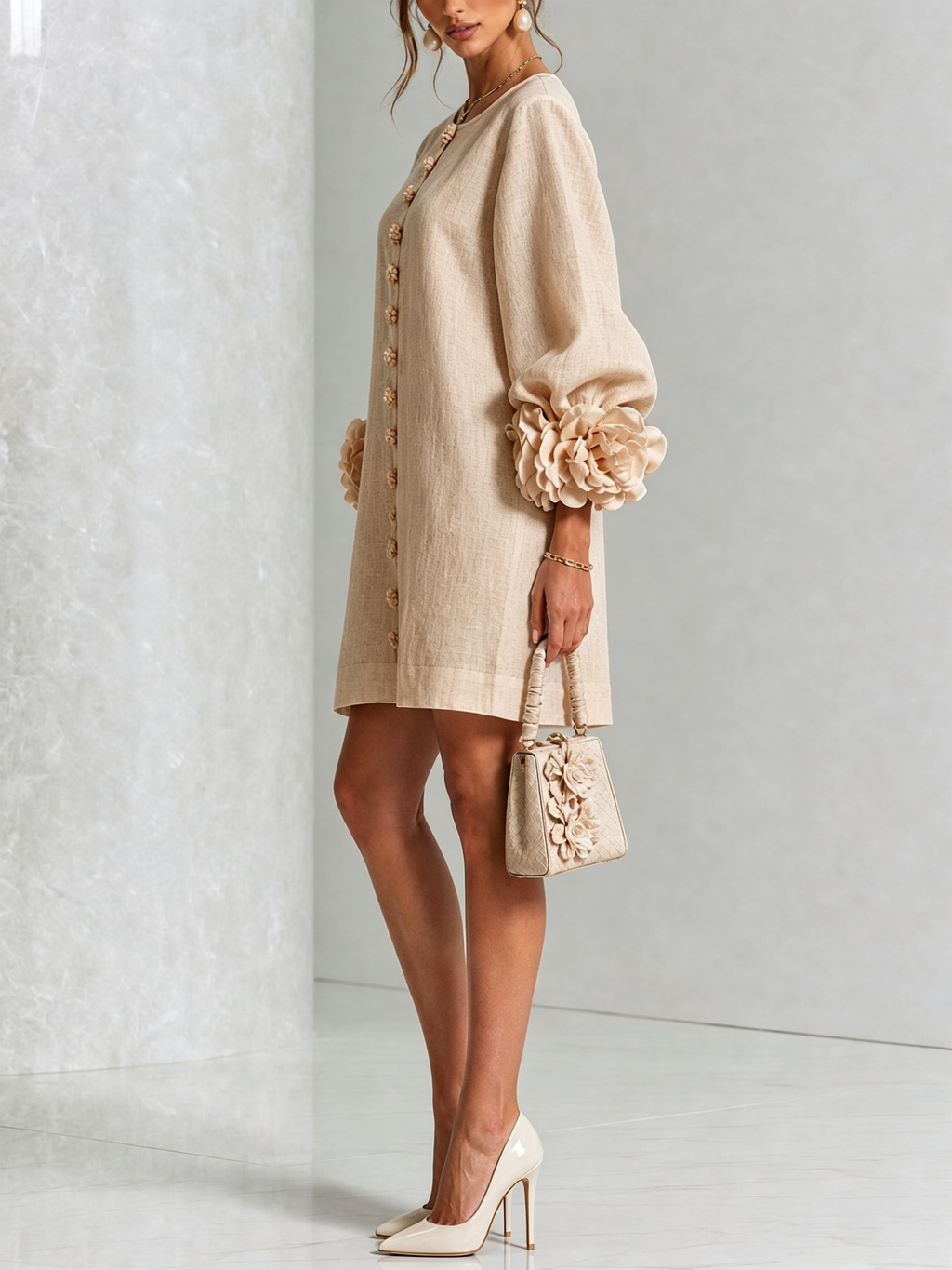 Vestido corto con botones Julia