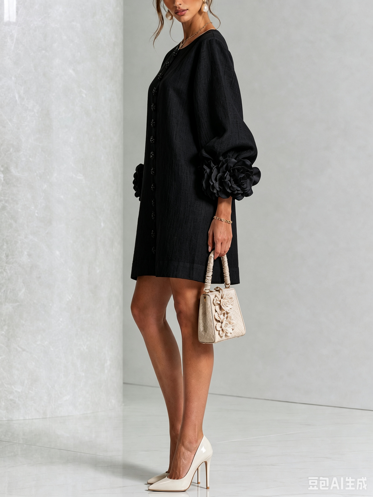 Vestido corto con botones Julia