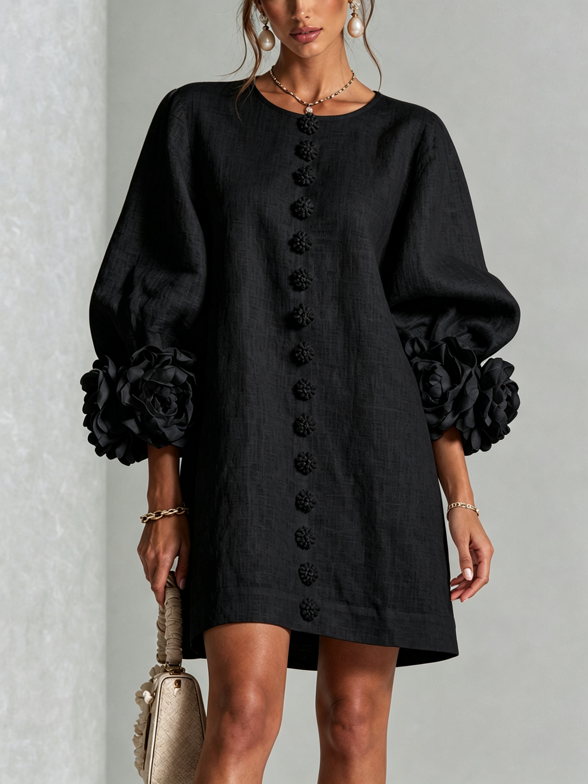 Vestido corto con botones Julia