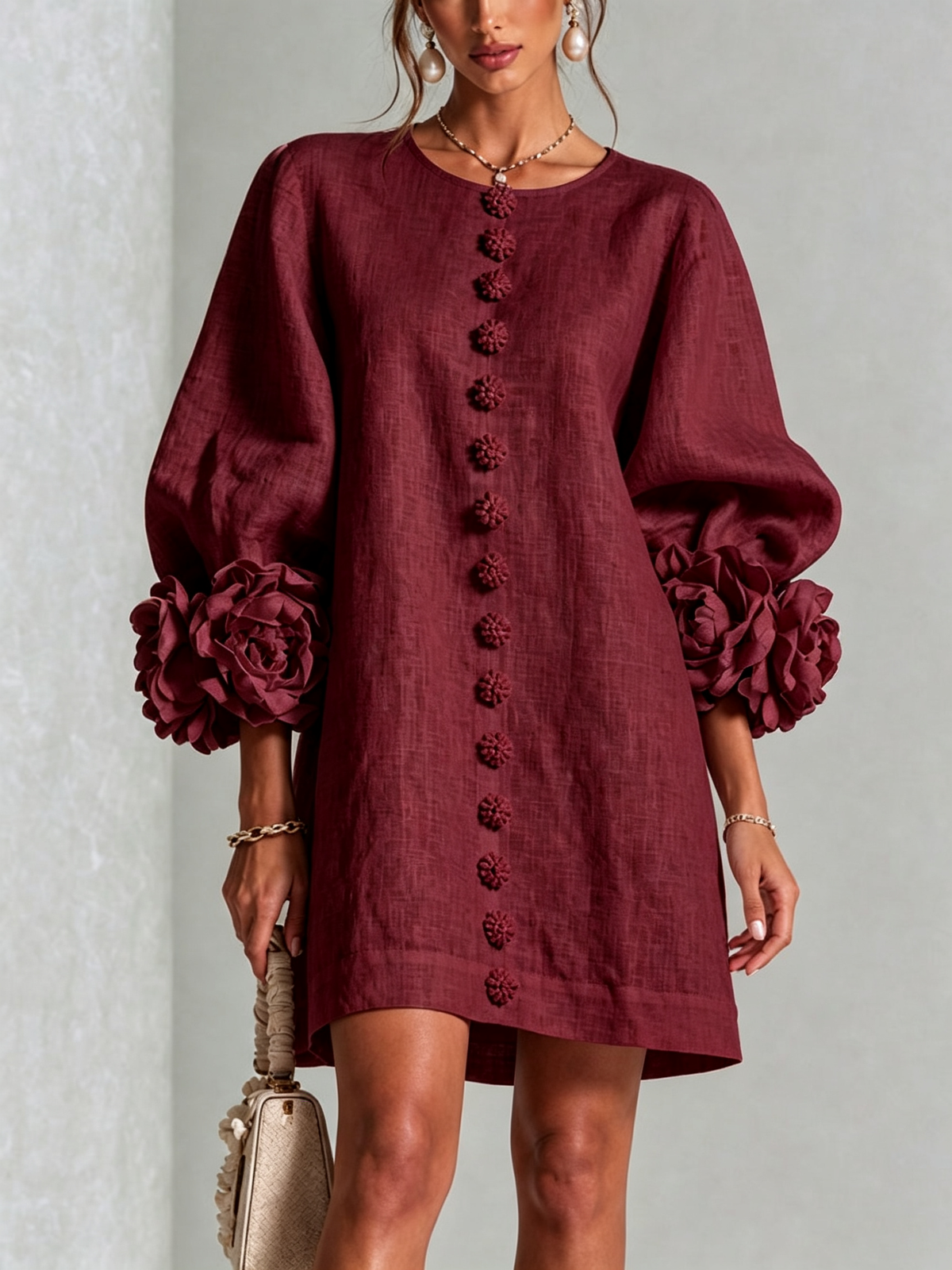 Vestido corto con botones Julia