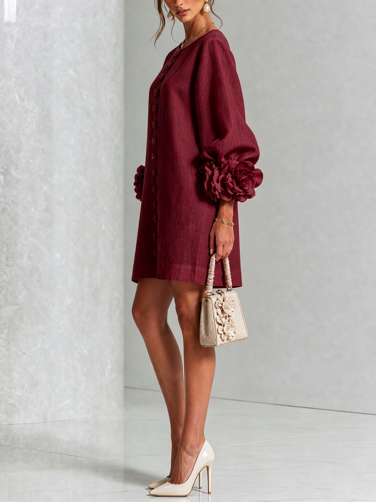Vestido corto con botones Julia