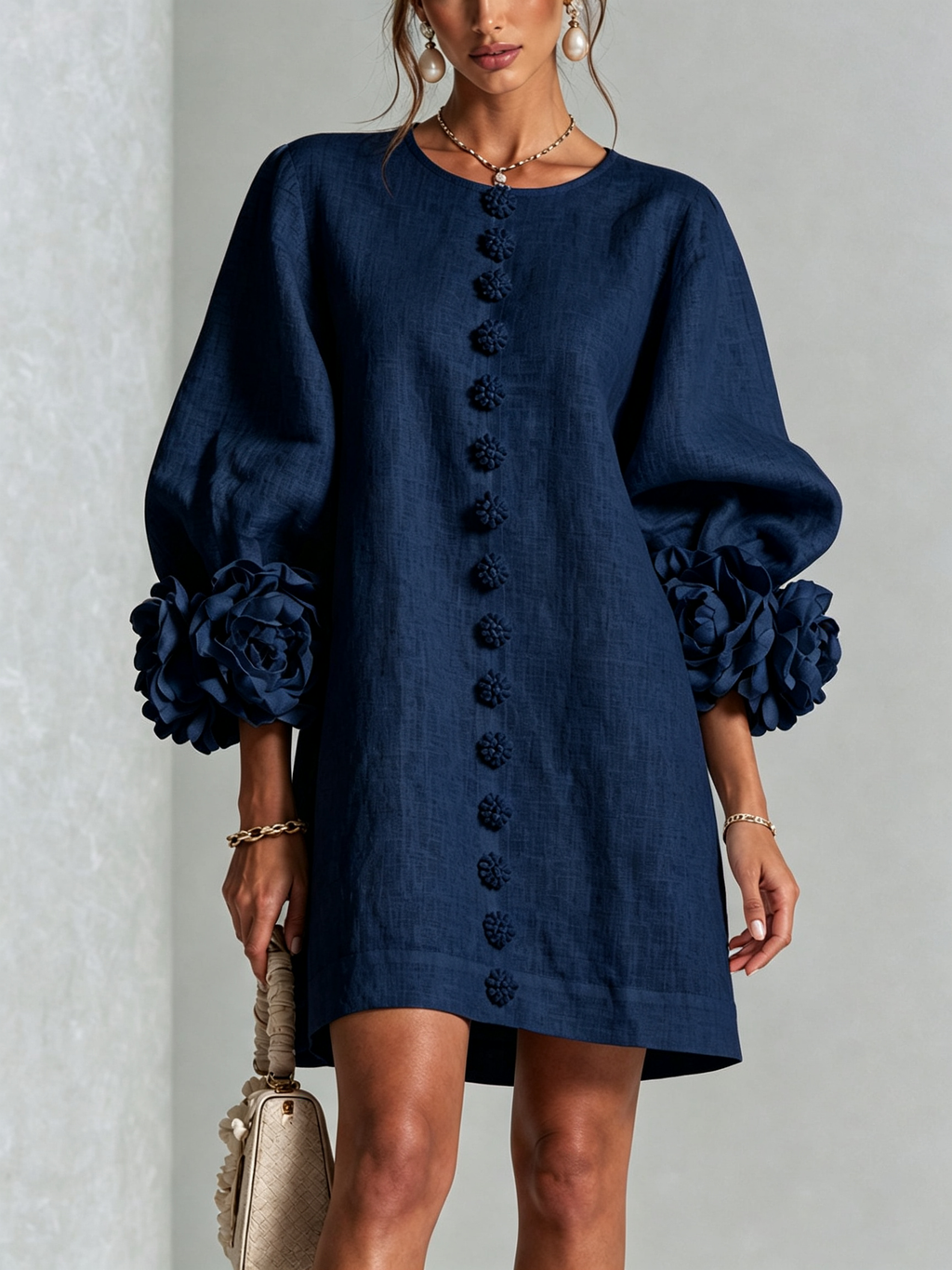 Vestido corto con botones Julia