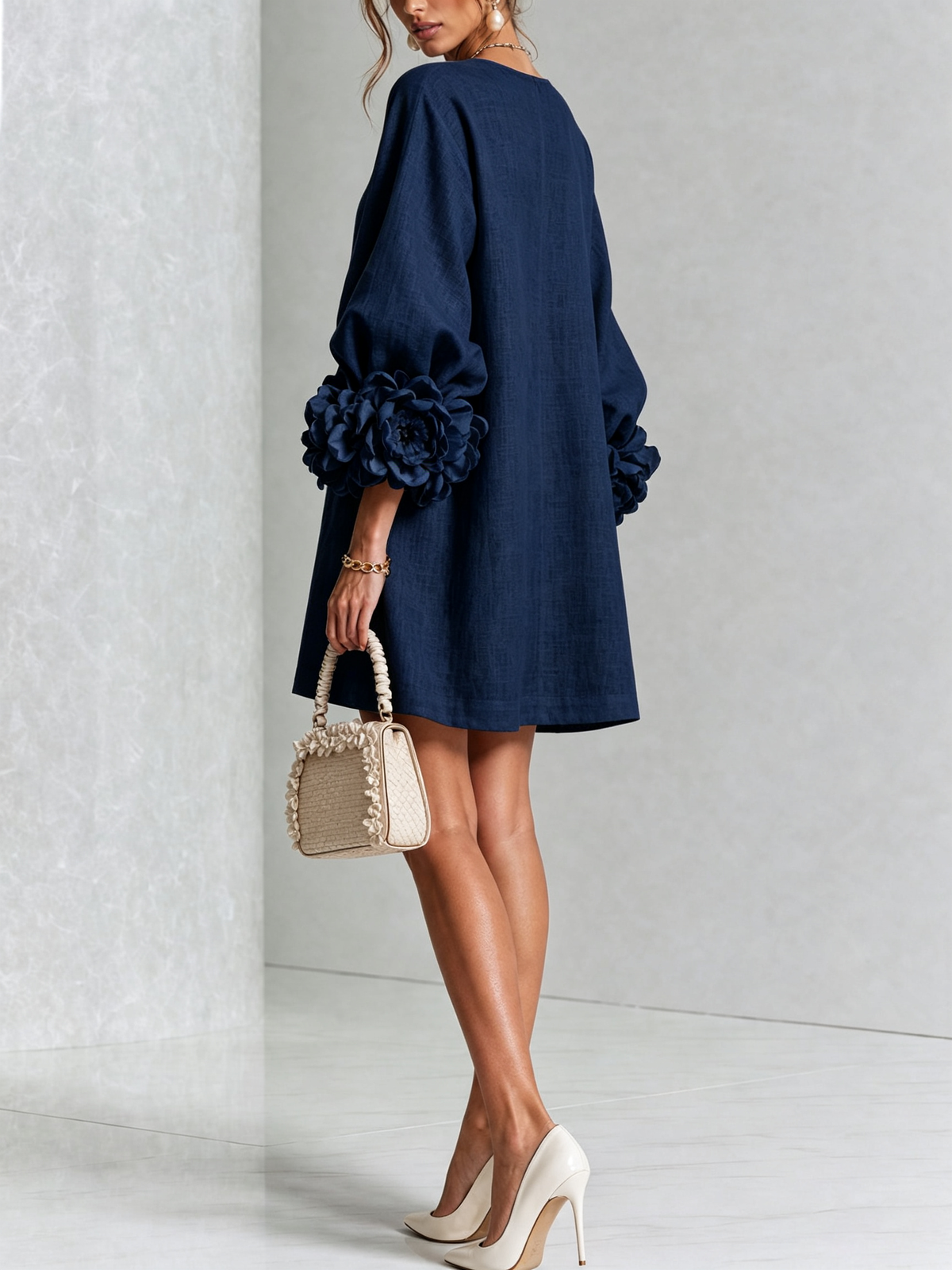 Vestido corto con botones Julia