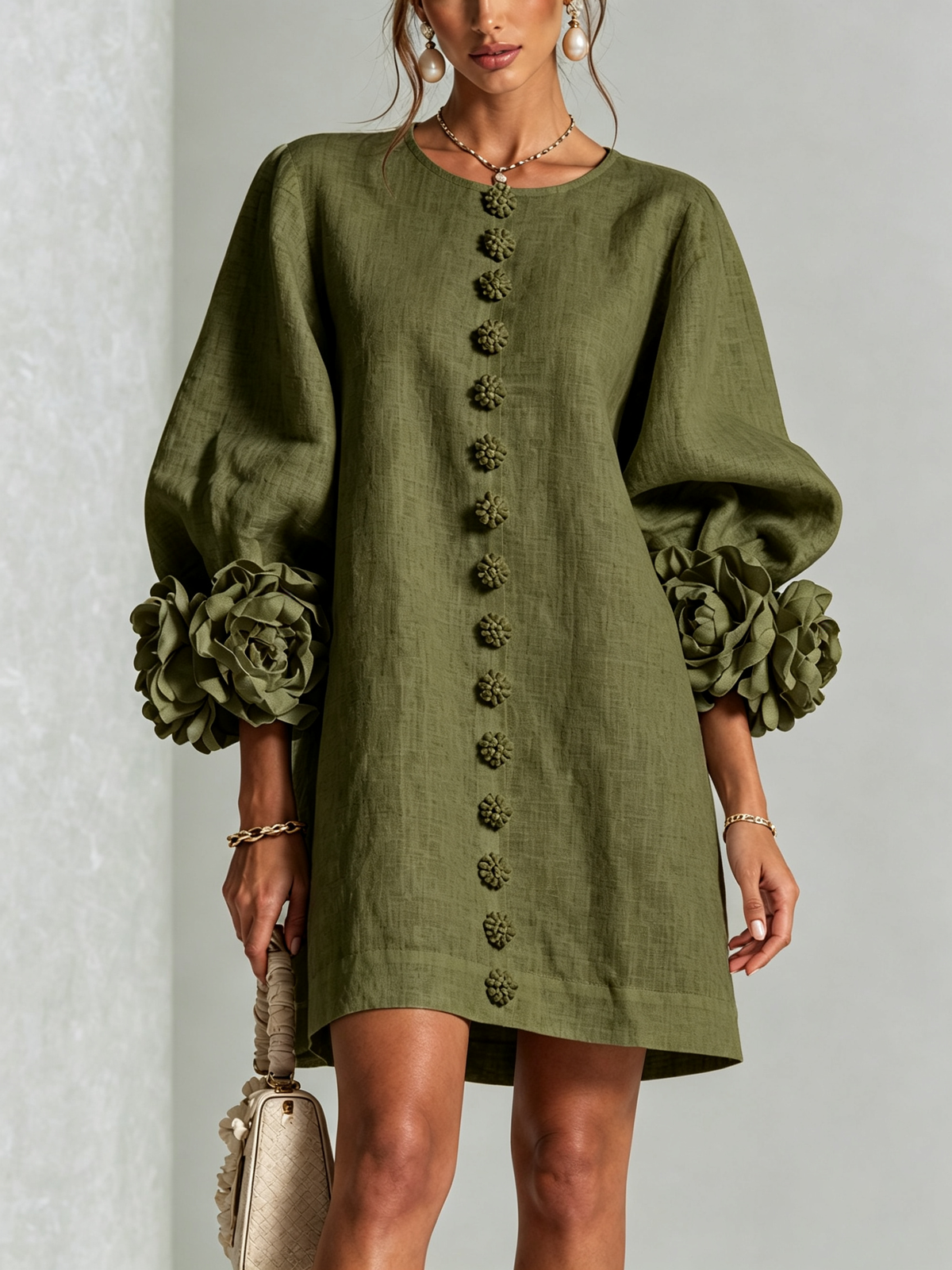 Vestido corto con botones Julia