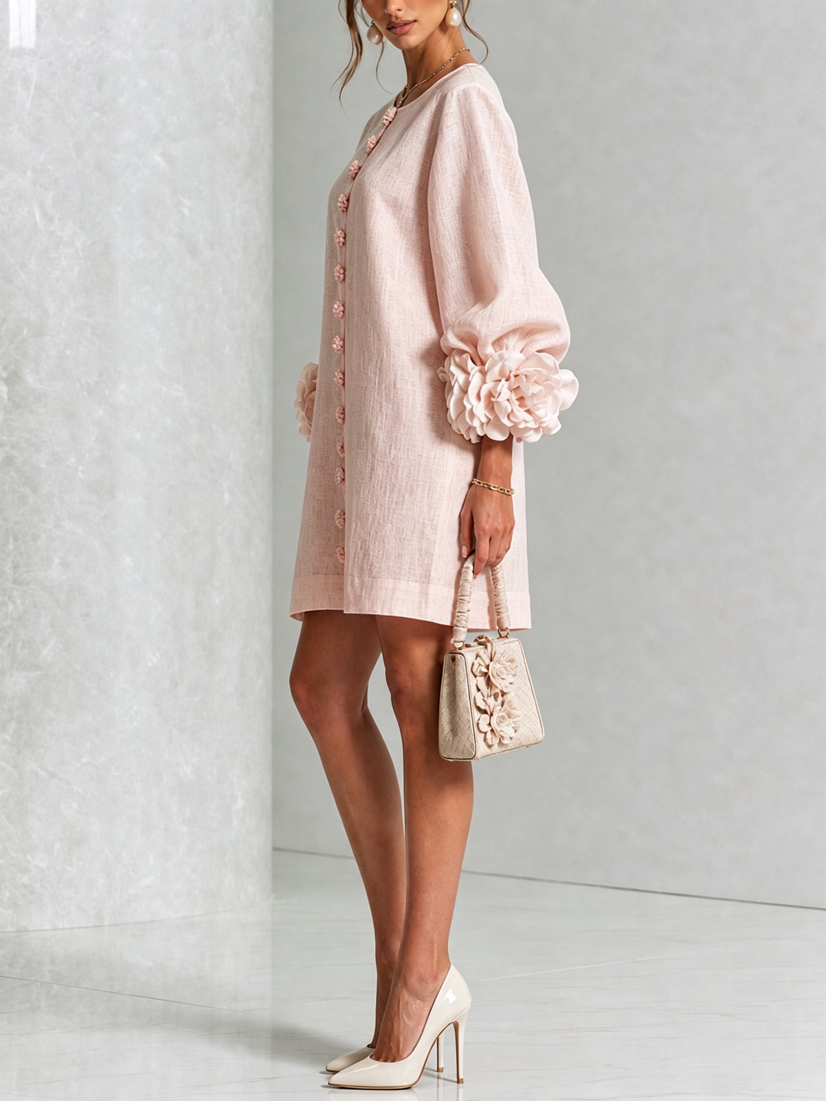 Vestido corto con botones Julia