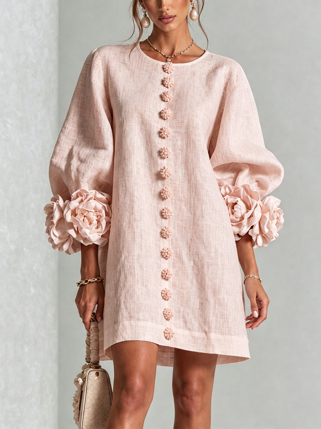 Vestido corto con botones Julia