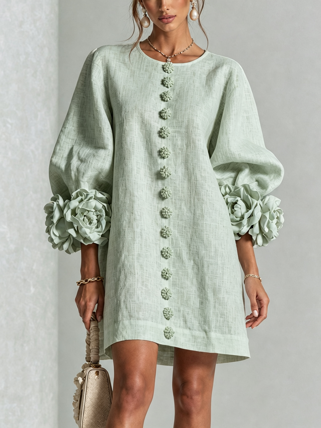 Vestido corto con botones Julia