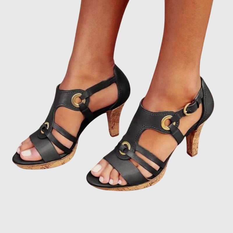 Sandalias de plataforma con hebilla