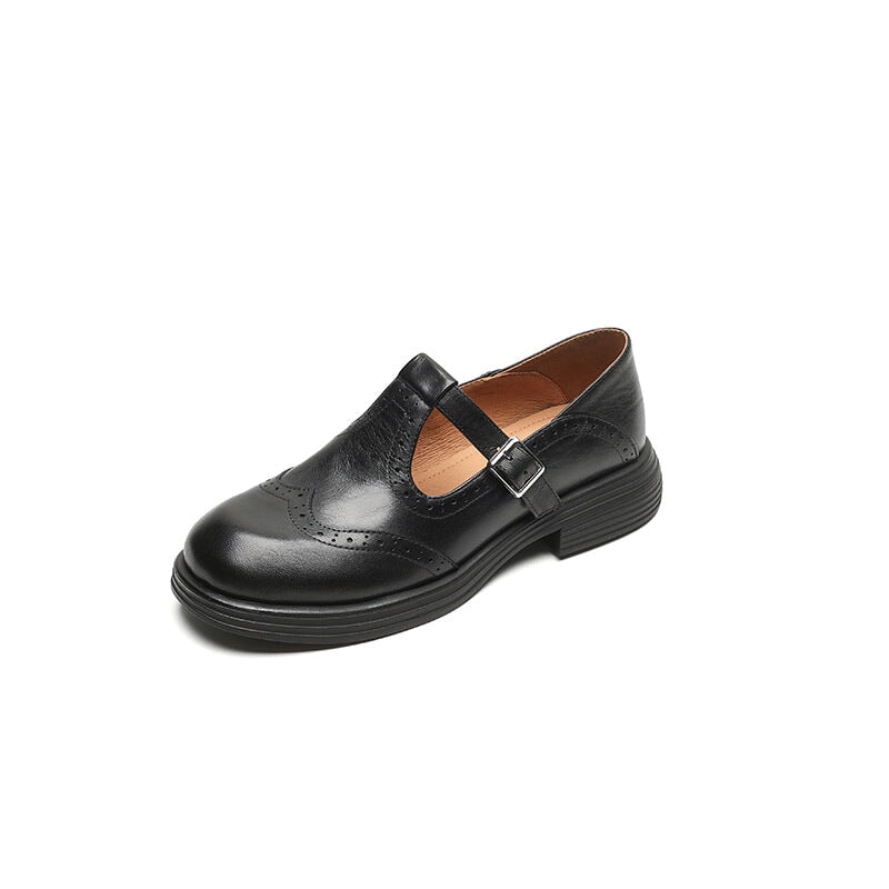 Zapatos Mary Jane de cuero