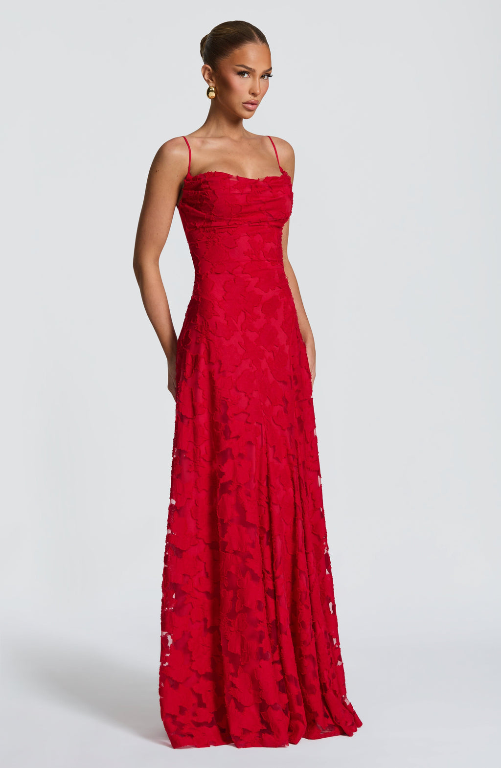 Vestido maxi con espalda abierta y cordones
