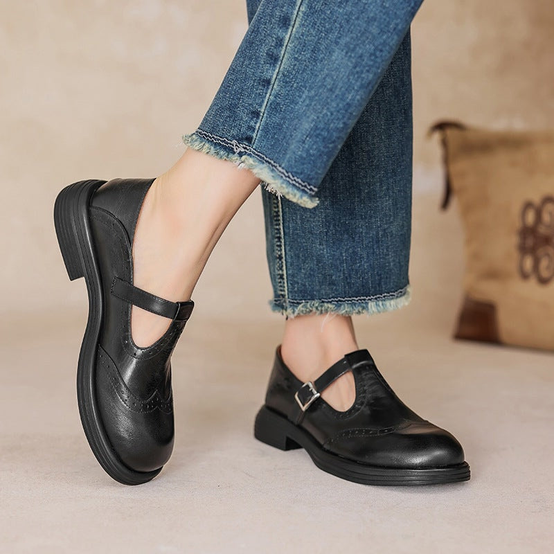 Zapatos Mary Jane de cuero