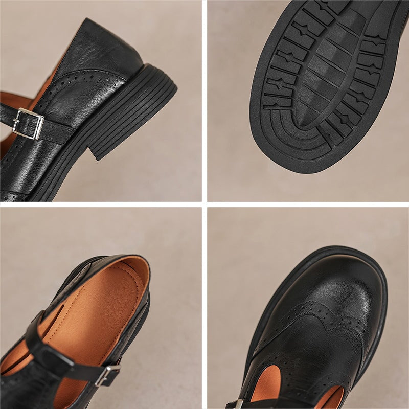 Zapatos Mary Jane de cuero