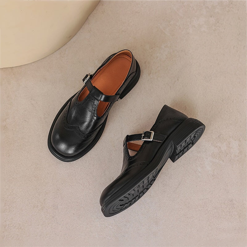 Zapatos Mary Jane de cuero
