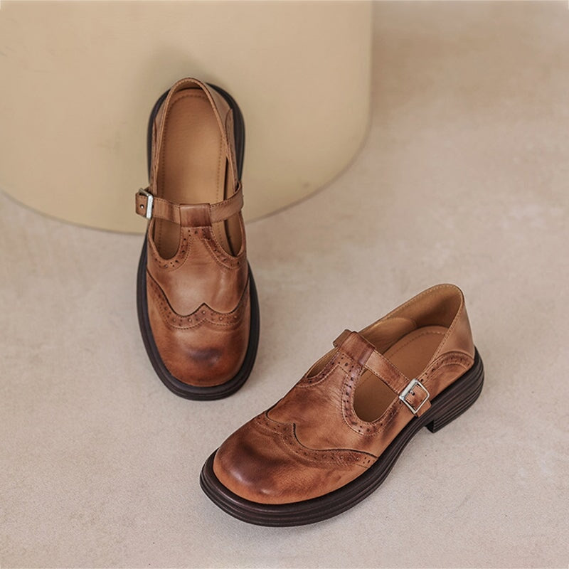 Zapatos Mary Jane de cuero