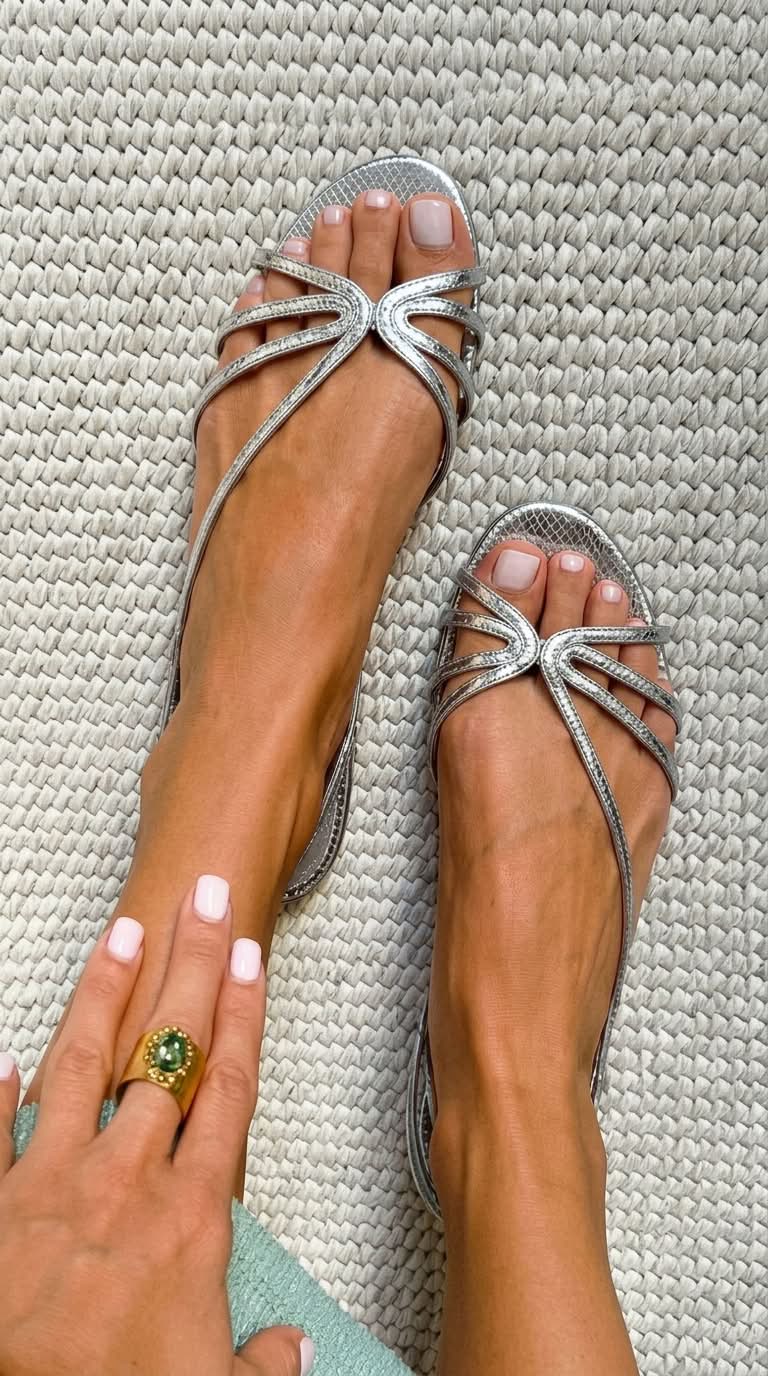 Sandalias planas de tiras finas