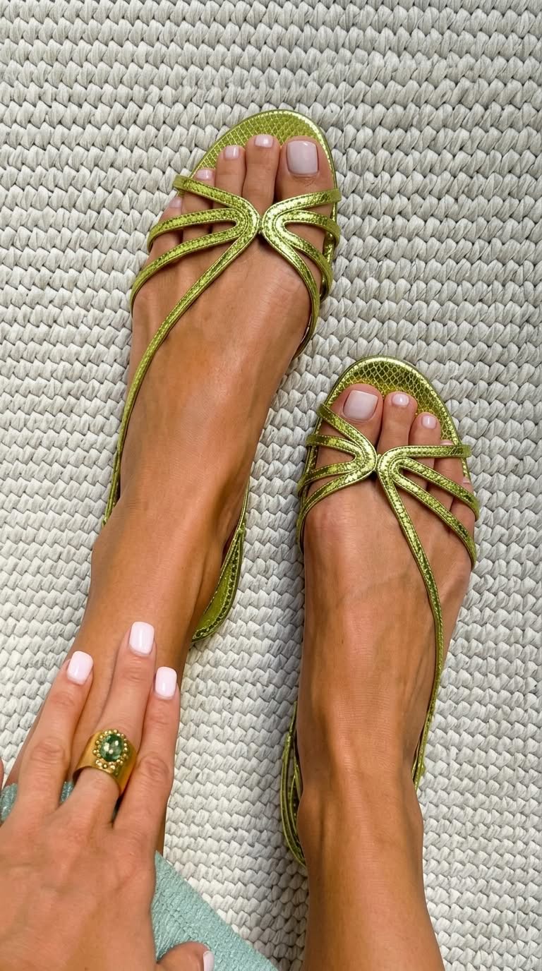 Sandalias planas de tiras finas