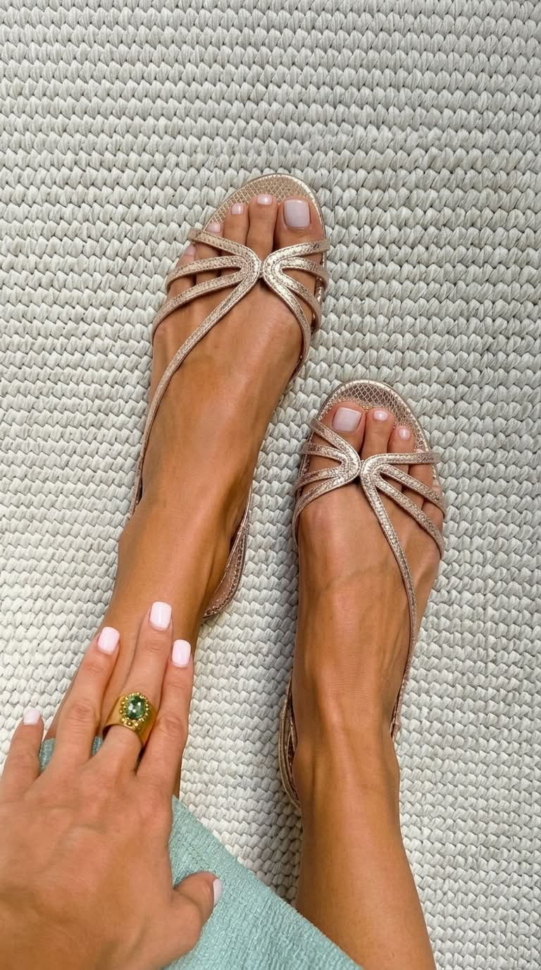 Sandalias planas de tiras finas
