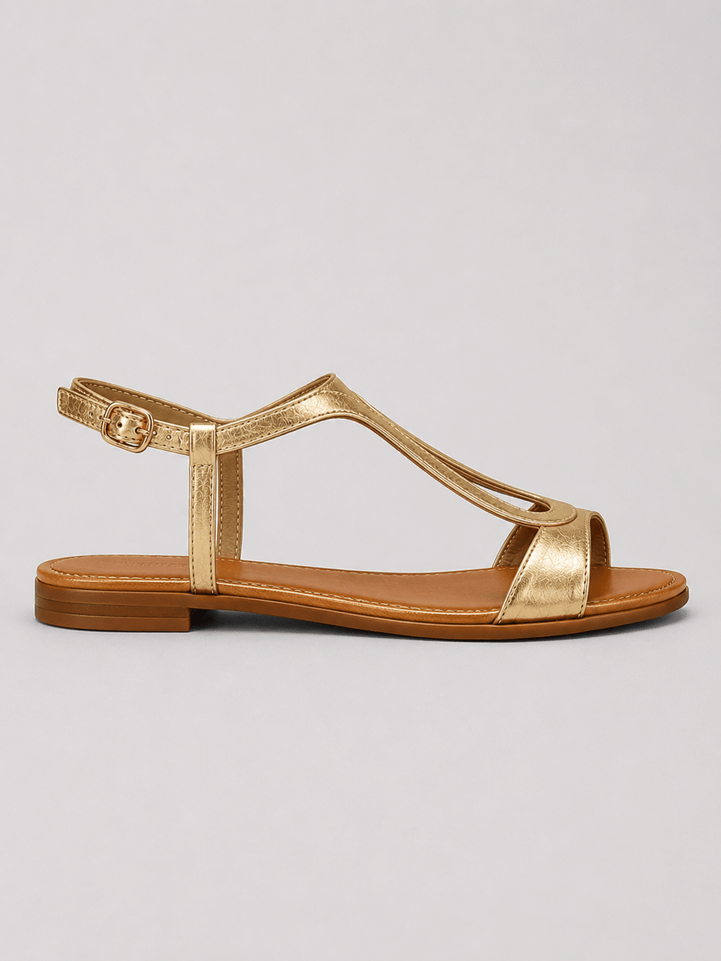 Sandalias planas con tira en T