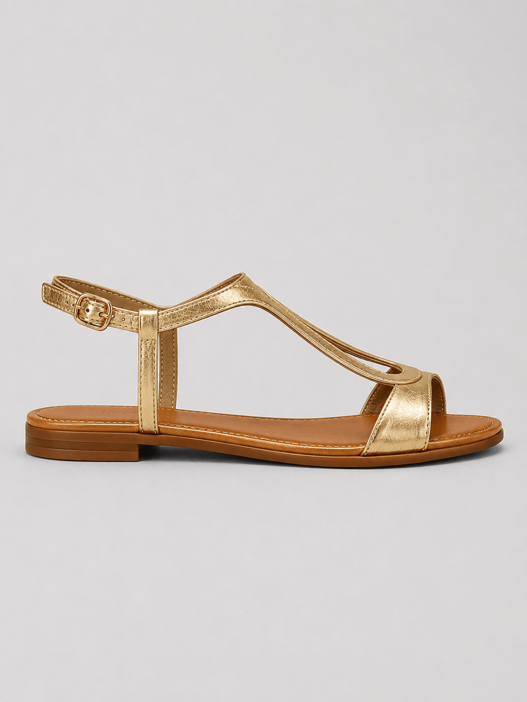 Sandalias planas con tira en T